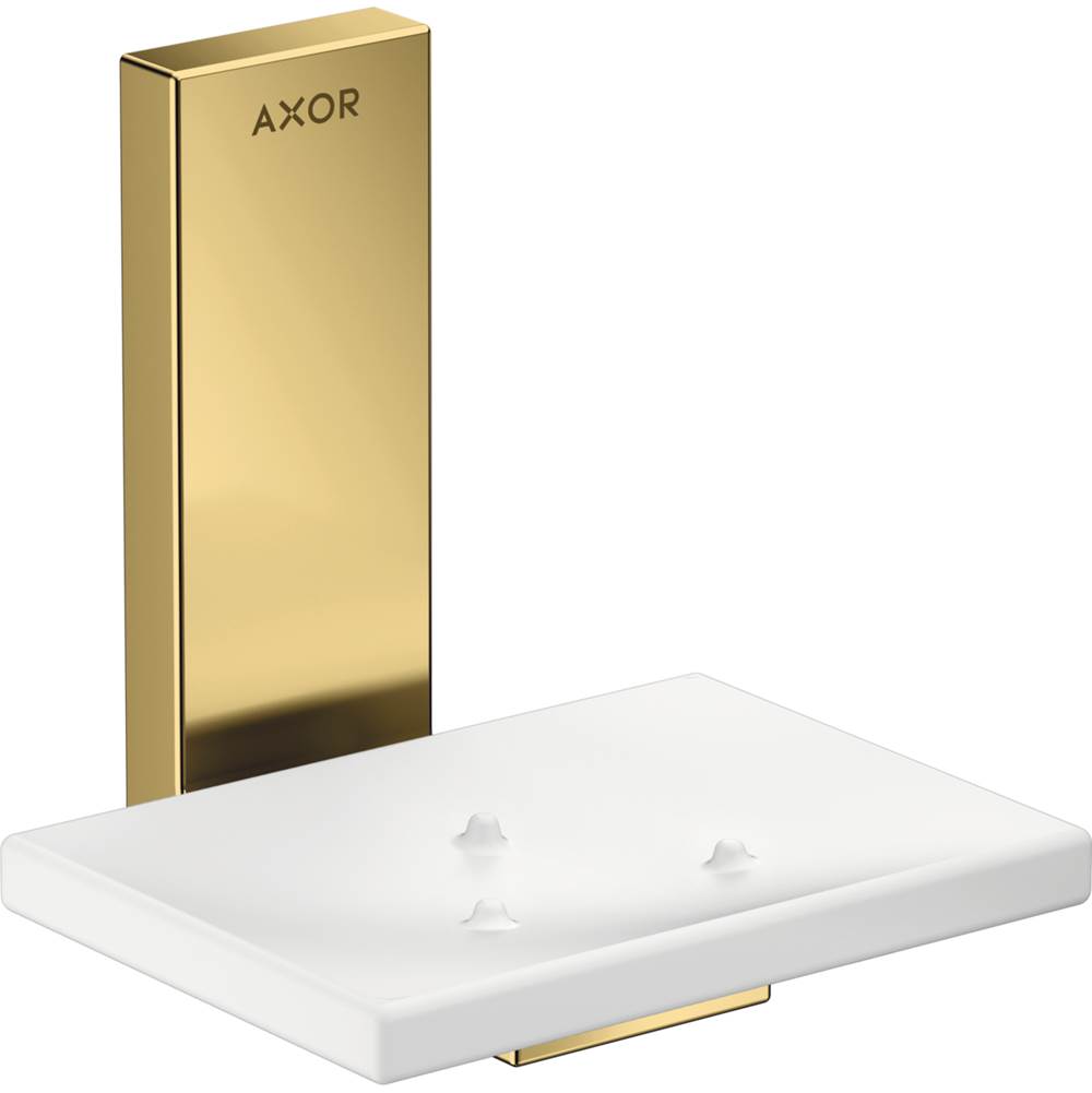 Axor Universal Rectangular Soap Dish in Polished Gold Optic