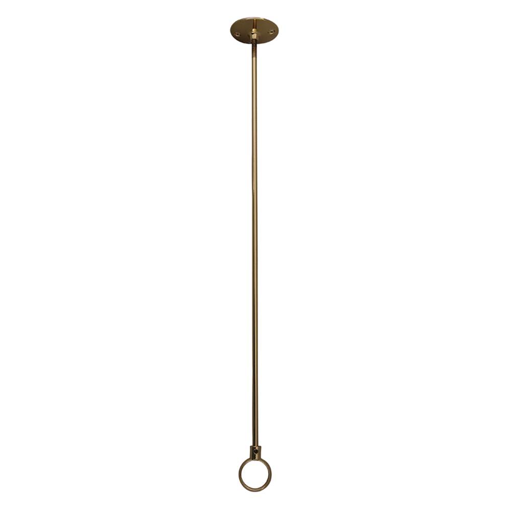 Barclay Ceiling Support, 42'' w/Flange Adjustable, Polished Brass