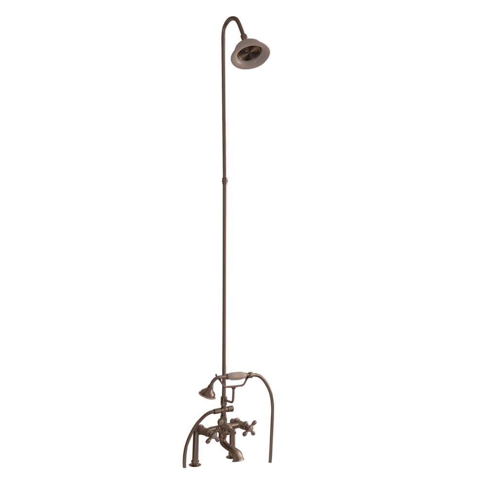 Barclay Elephant Spout, Riser, Showerhead, Crs Hdle, Brushed Nickel