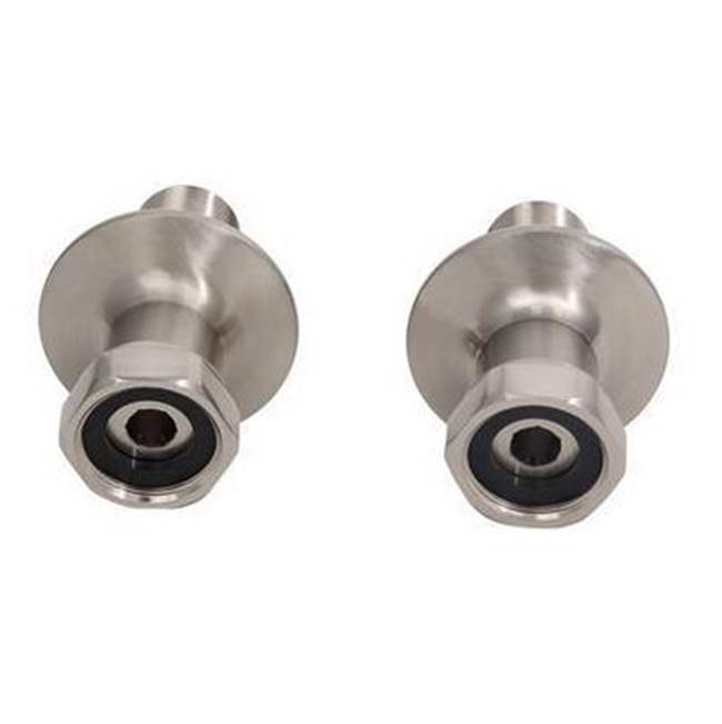 Barclay Straight Couplers for CI Tubs,Brushed Nickel
