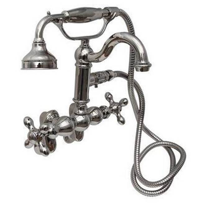 Barclay Hook Spout w/Hand Shwr,TubWall Mount,Metal Cross Hdl,PB