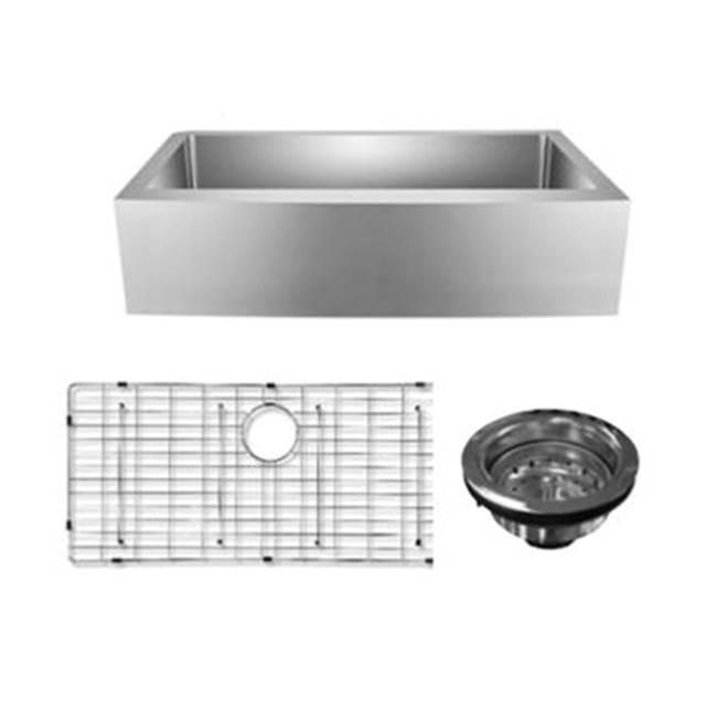 Barclay Amanda 27'' Gold SS Curved Sink W/Gold Wiregrid And Strainer