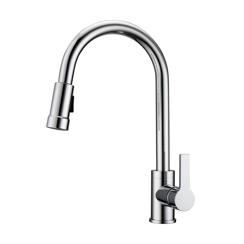 Barclay Firth Kitchen Faucet,Pull-outSpray, Metal Lever Handles,CP