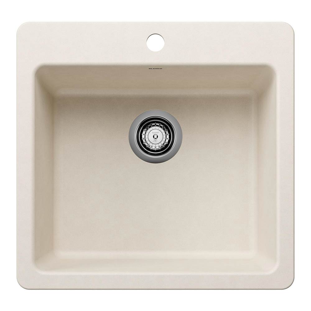 Blanco Liven SILGRANIT 21'' Single Bowl Dual Mount Kitchen Sink - Soft White