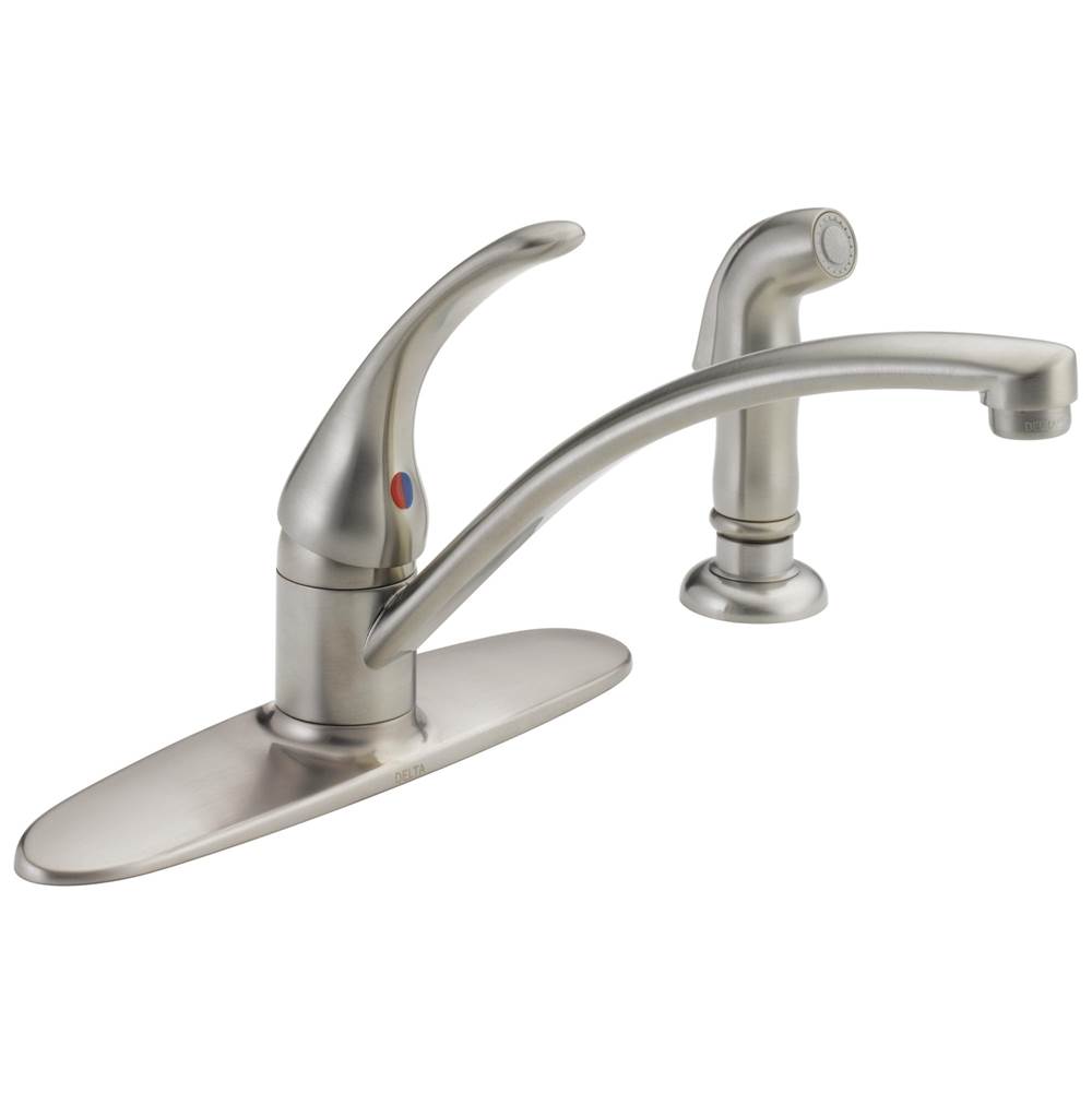 Delta Faucet Foundations® Single Handle Kitchen Faucet with Spray