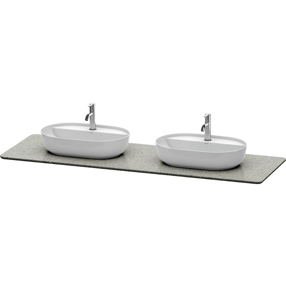 Duravit Luv Console with Two Sink Cut-Outs Gray