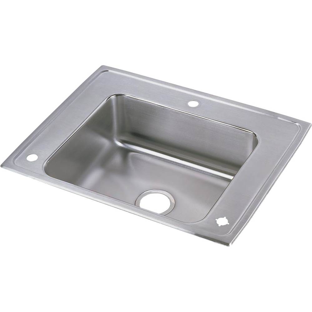 Elkay Lustertone Classic Stainless Steel 28'' x 22'' x 5-1/2'', Single Bowl Drop-in Classroom ADA Sink