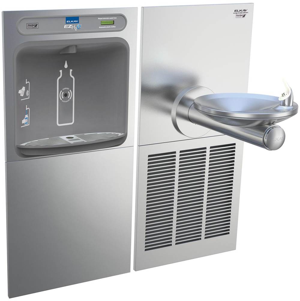 Elkay ezH2O Bottle Filling Station and SwirlFlo Single Fountain, High Efficiency Non-Filtered Refrigerated Stainless