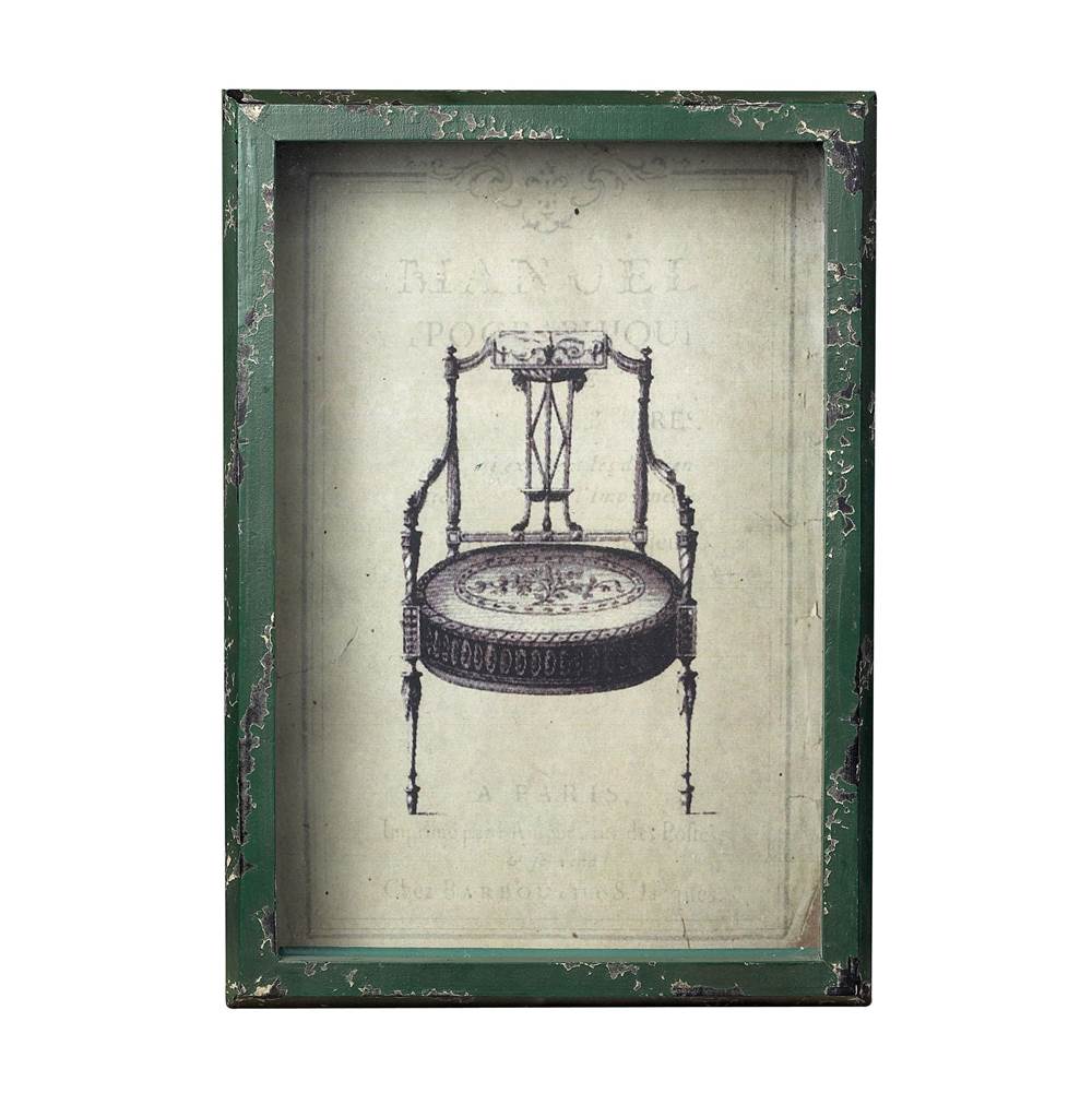 Elk Home Picture Frame With French Antique Chair Print