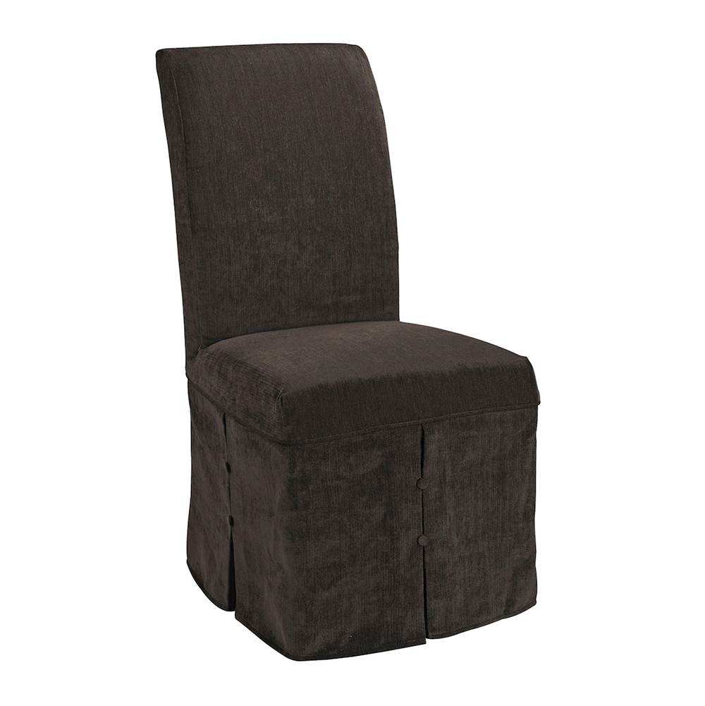 Elk Home Davoy Chocolate Parsons Skirted Chair - COVER ONLY