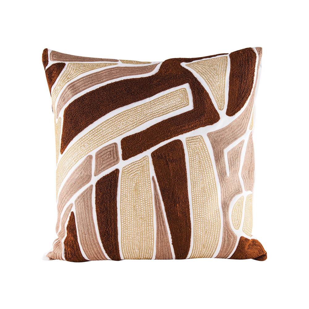 Elk Home Brown Neutrals Pillow with Goose Down Insert