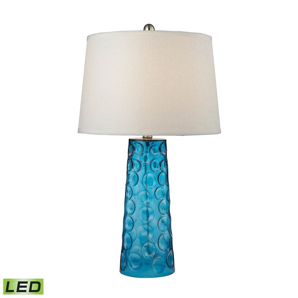 Elk Home Hammered Glass 27'' High 1-Light Table Lamp - Blue