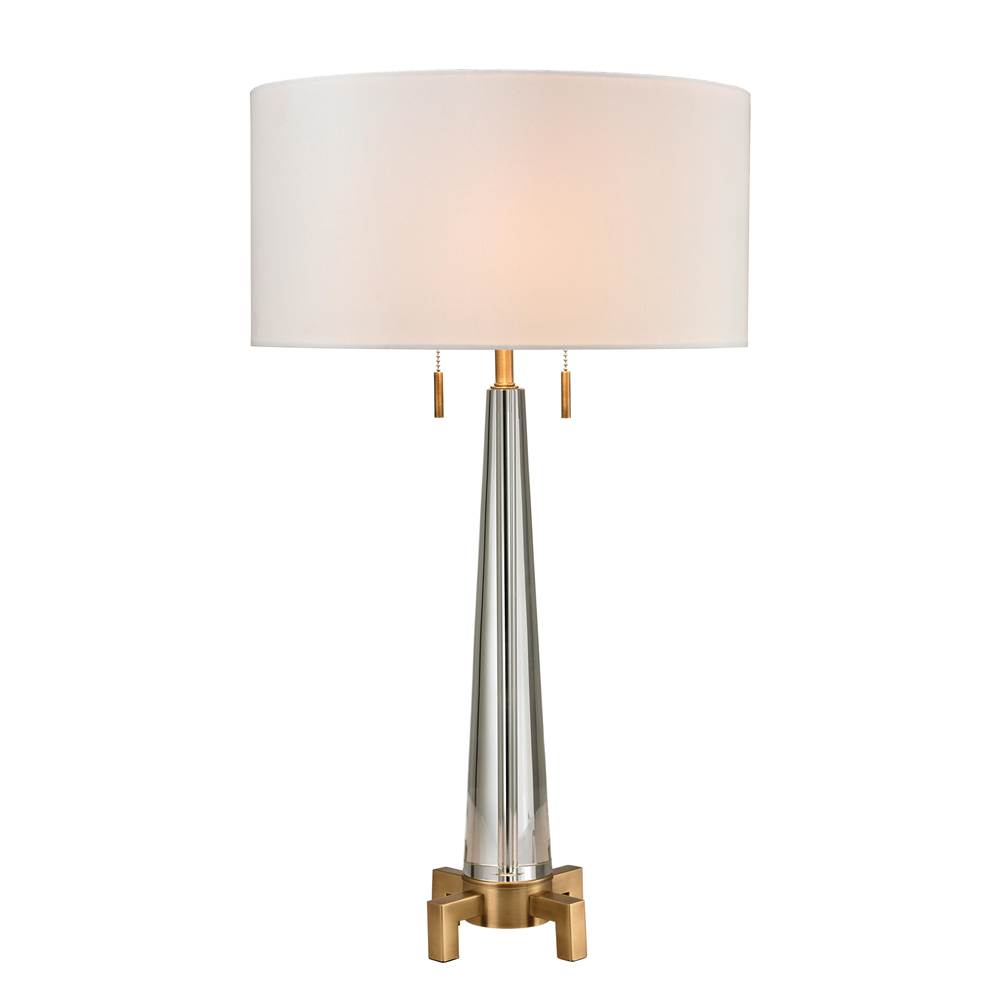 Elk Home Bedford 30'' High 2-Light Table Lamp - Aged Brass