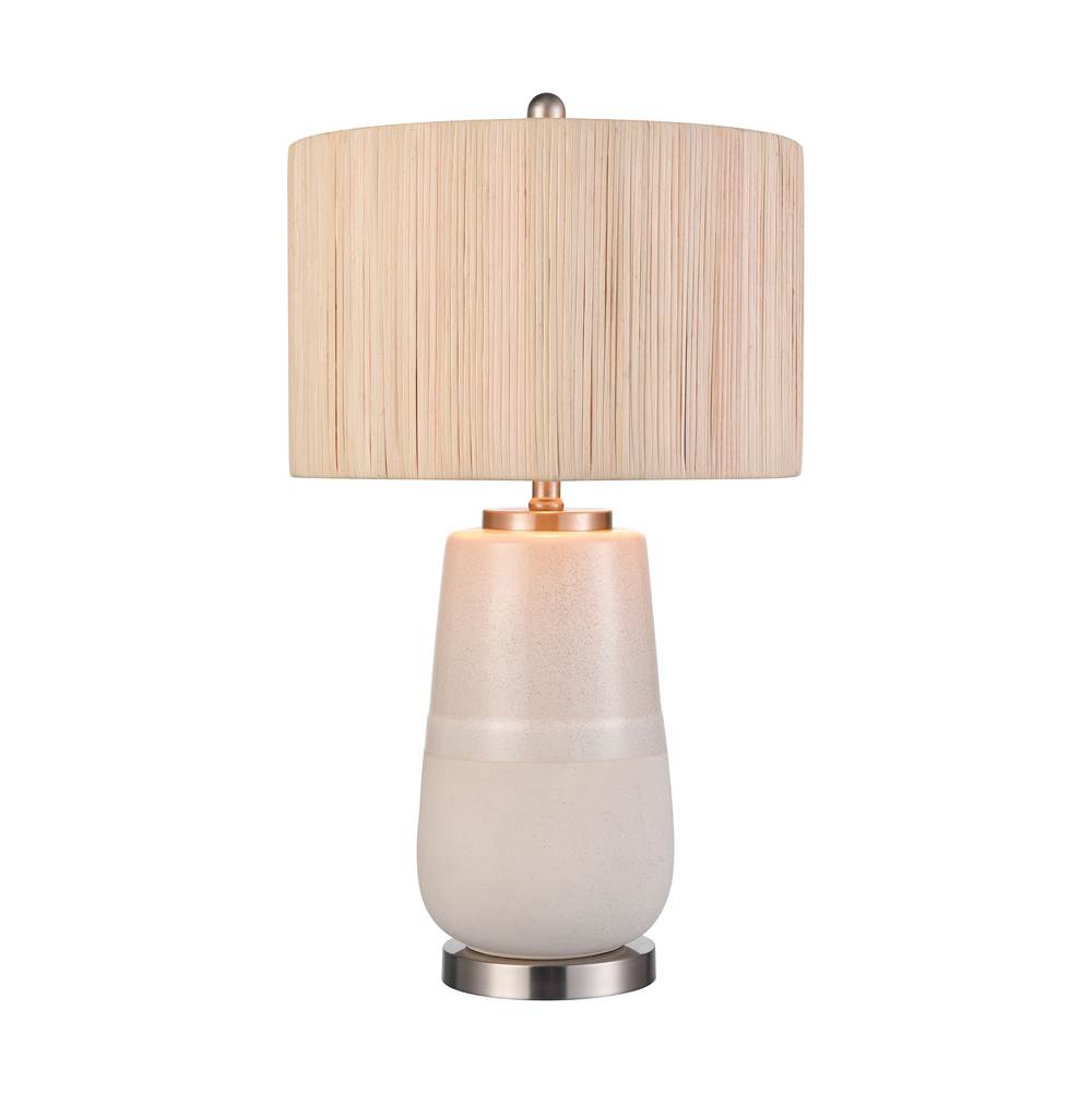 Elk Home Babcock 27'' High 1-Light Table Lamp - White Glaze - Includes LED Bulb