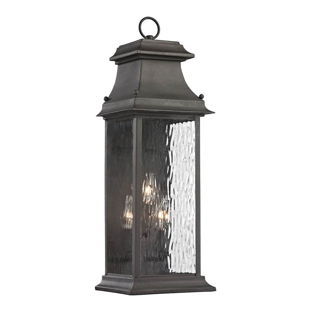 Elk Lighting Forged Provincial 23'' High 3-Light Outdoor Sconce - Charcoal