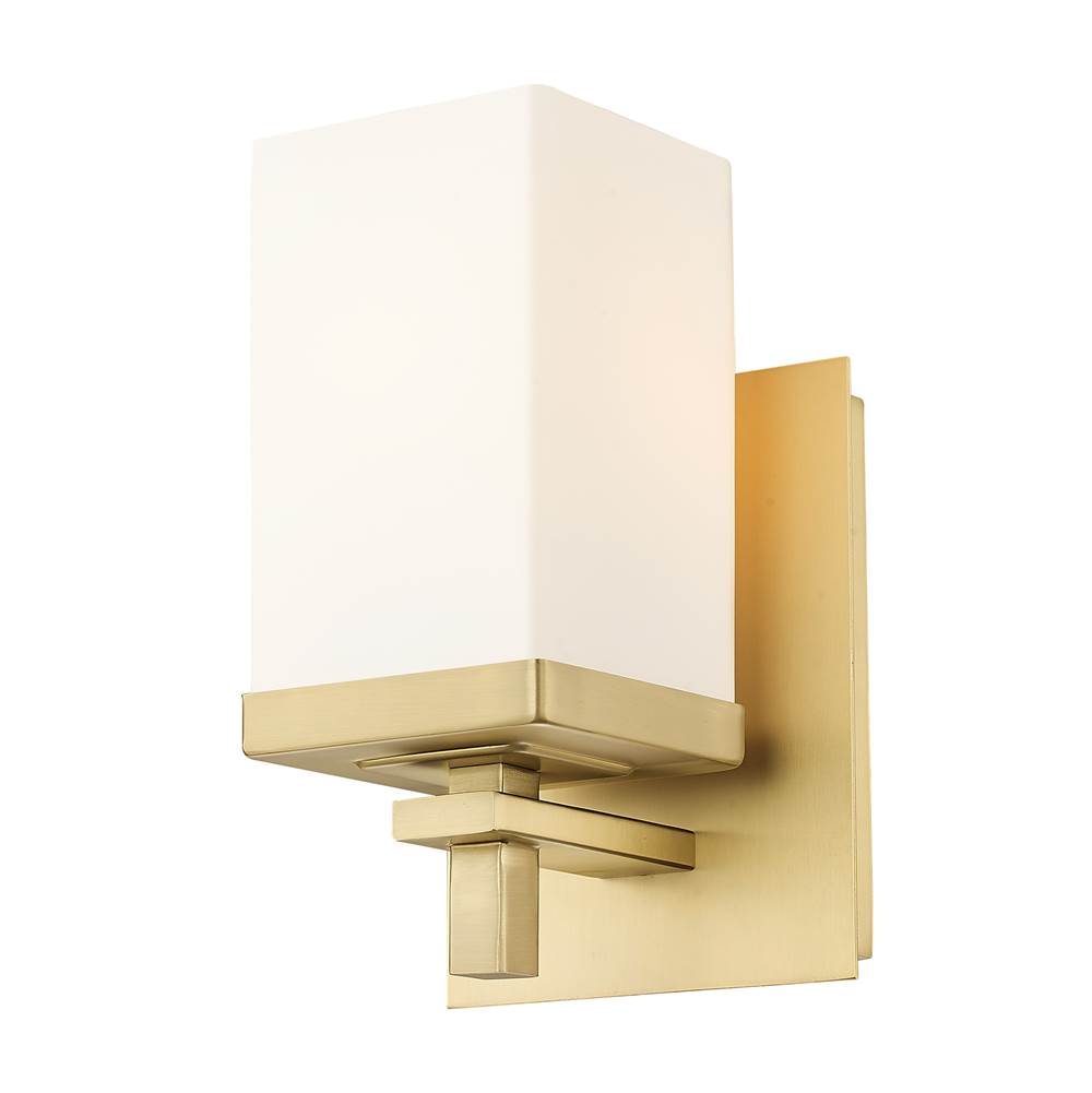 Golden Lighting Maddox BCB 1 Light Bath Vanity in Brushed Champagne Bronze with Opal Glass Shade