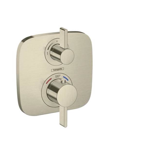 Hansgrohe Ecostat E Thermostatic Trim with Volume Control and Diverter in Brushed Nickel