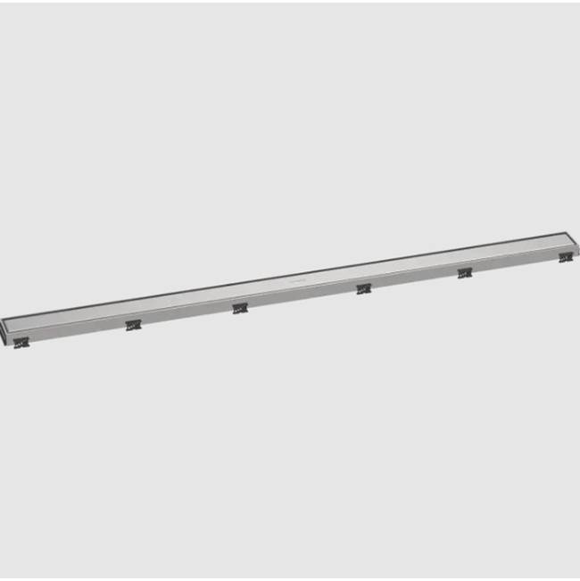 Hansgrohe RainDrain Match Trim Zero/ Tile 47 1/4'' with Height Adjustable Frame in Brushed Stainless Steel