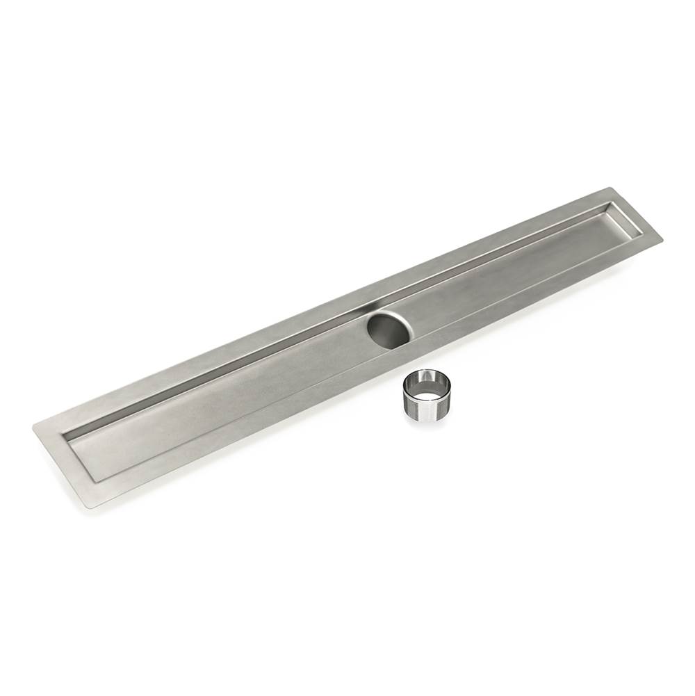 Infinity Drain 24'' Stainless Steel Channel Assembly for FCB Series with 2'' Threaded Outlet
