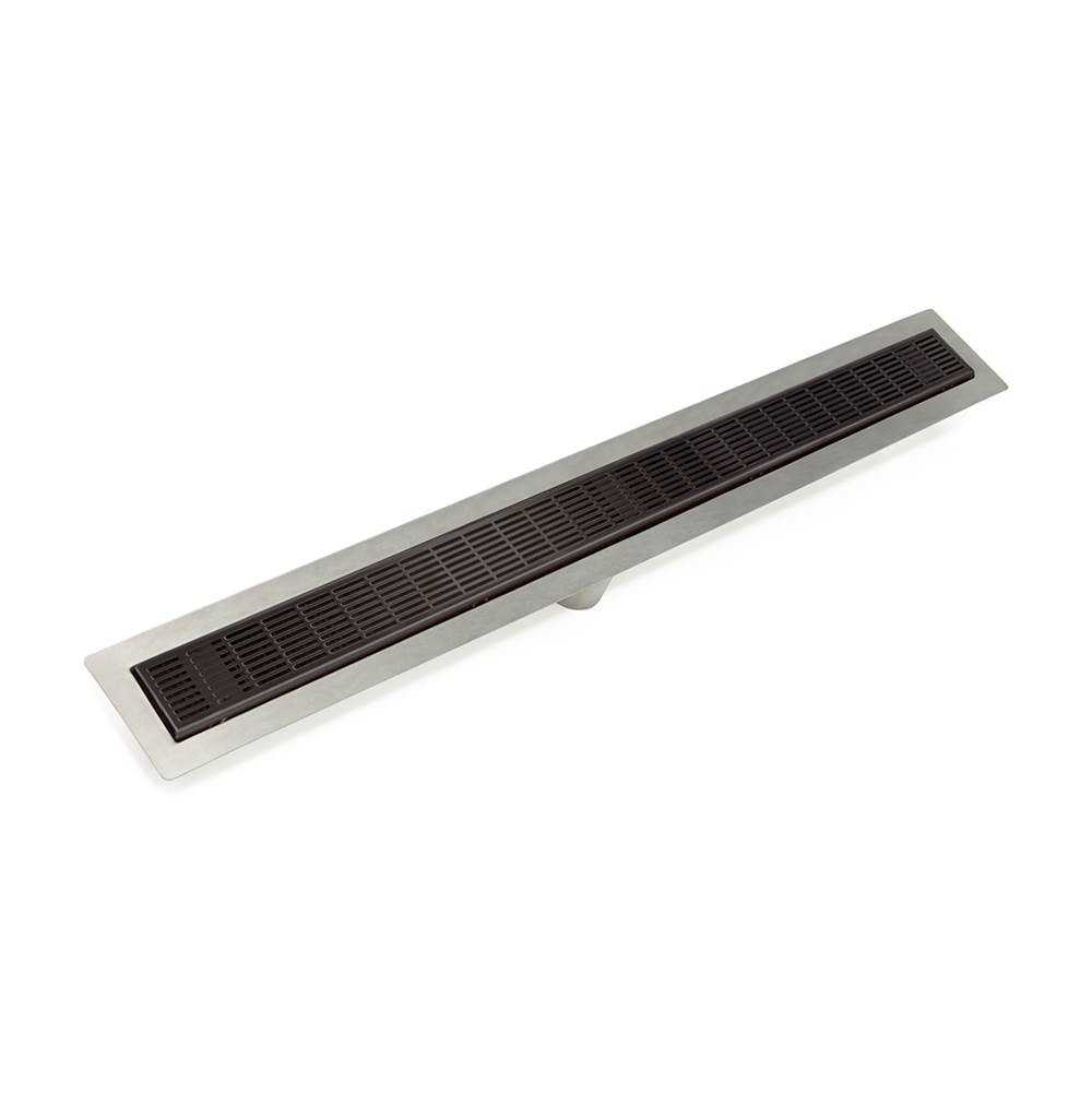Infinity Drain 36'' FF Series Complete Kit with 2 1/2'' Perforated Slotted Grate in Oil Rubbed Bronze