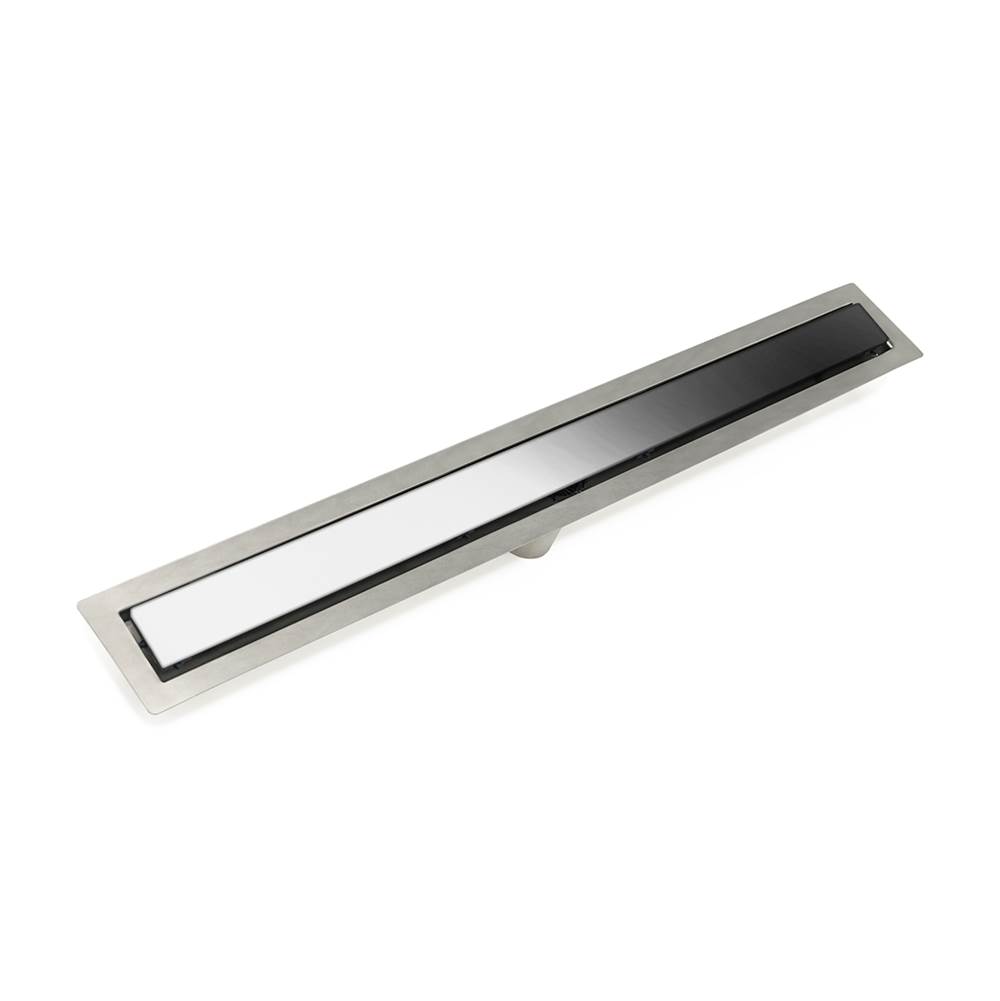 Infinity Drain 48'' FF Series Complete Kit with 2 1/2'' Solid Grate in Polished Stainless