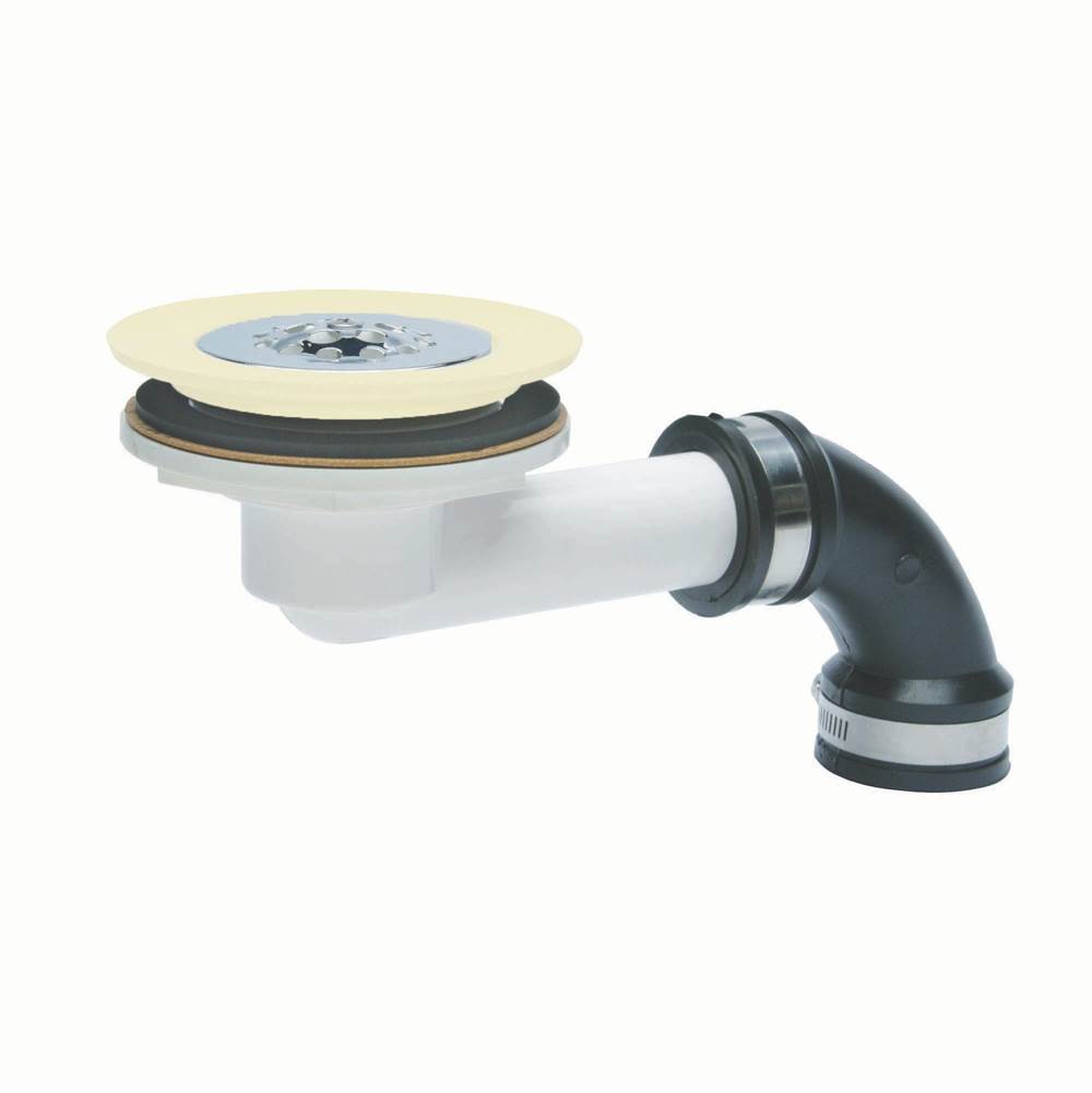 Mustee And Sons Drain Kit, 1.5'' Waste, Bone, For 3060L/R or 360L/R Shower Floors