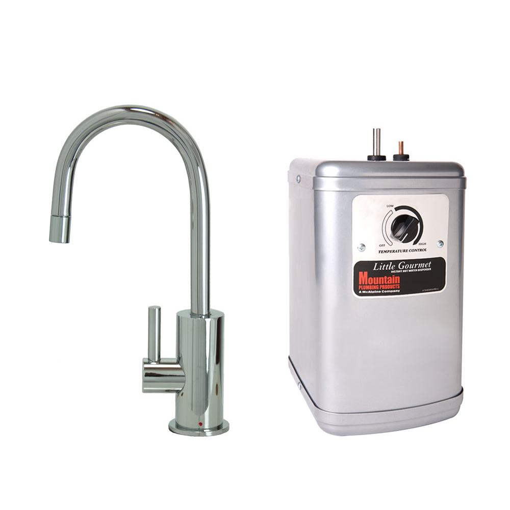 Mountain Plumbing Hot Water Faucet with Contemporary Round Body & Handle & Little Little Gourmet® Premium Hot Water Tank