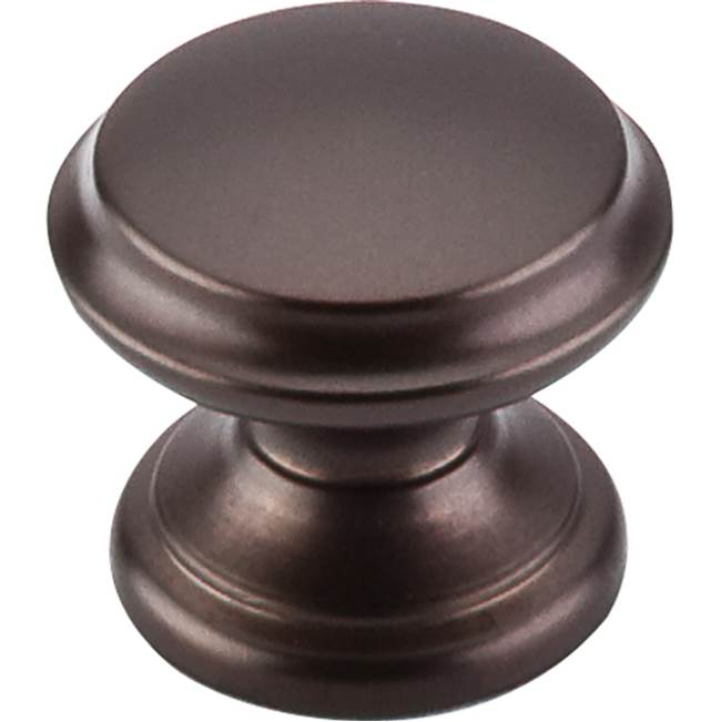 Top Knobs Flat Top Knob 1 3/8 Inch Oil Rubbed Bronze