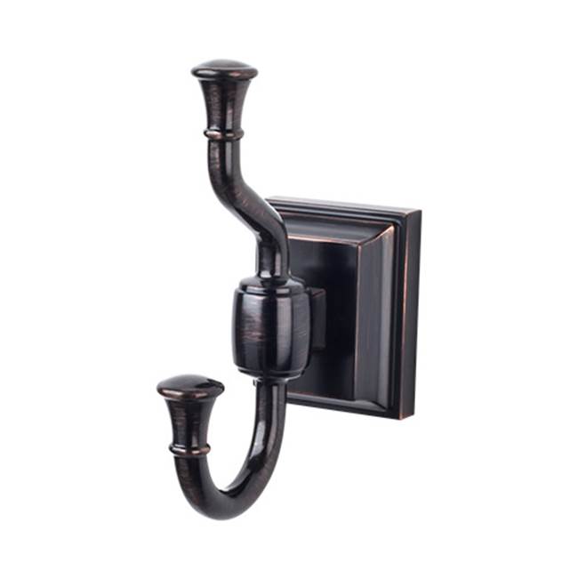 Top Knobs Stratton Bath Double Hook  Tuscan Bronze