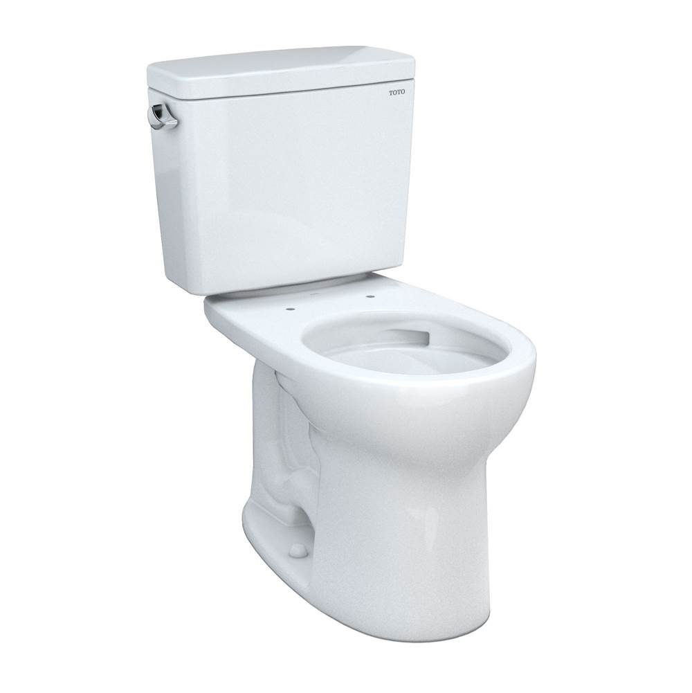 TOTO Toto® Drake® Two-Piece Round 1.28 Gpf Universal Height Tornado Flush® Toilet With Cefiontect®, Cotton White